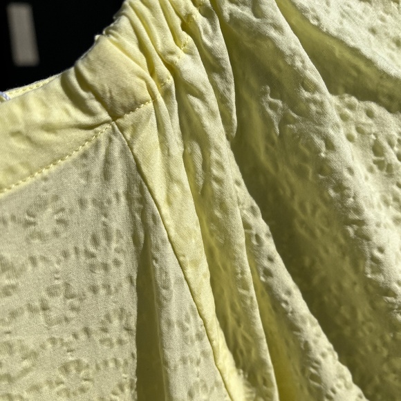 Uniqlo X Hana Hajima dress, gathered sleeves, cotton, yellow, size L, NWT - Picture 2 of 14